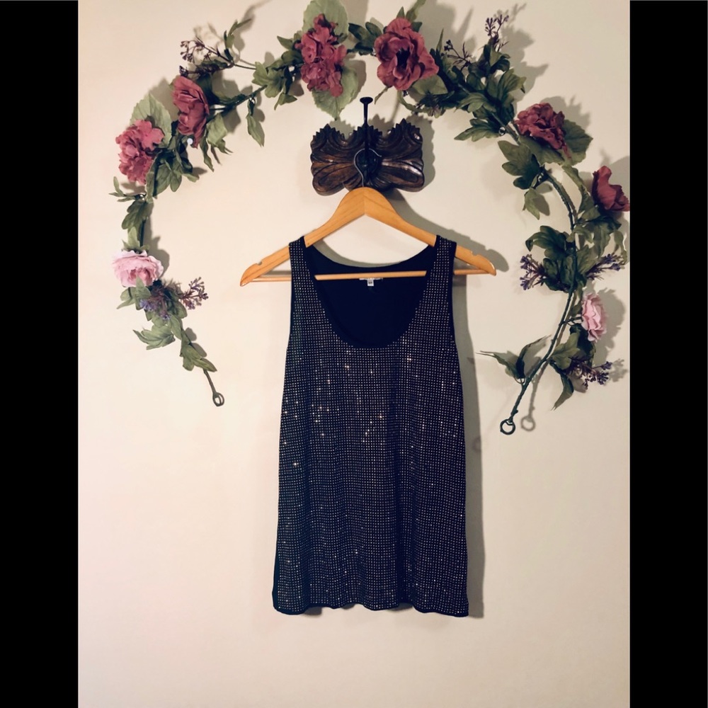 BUFFALO David Bitton | Black Tank Top w. Gold